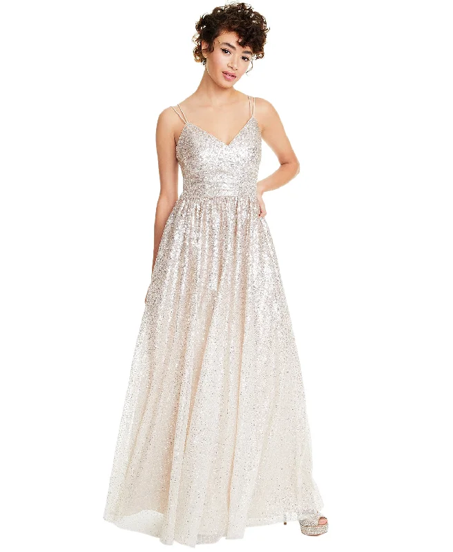 6 - eliza j ombre sequin gown Sequin Backless Dress