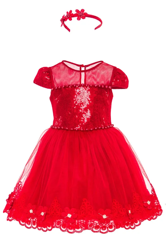 Sequin Red Dress Sequin Gown Chic