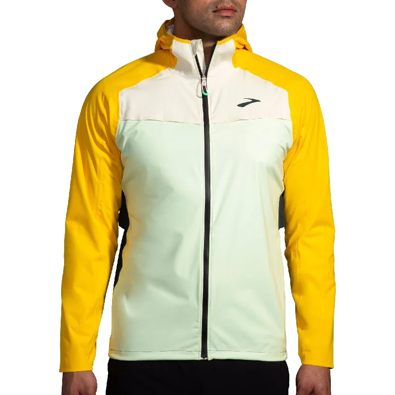 Brooks High Point Waterproof Mens Running Jacket - Yellow Women's budget jackets