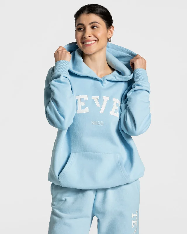 College Oversized Hoodie "Babyblau" Classic Women’s Pullover