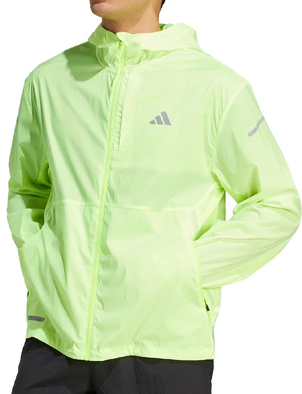 adidas Ultimate Mens Running Jacket - Yellow Women's travel jackets