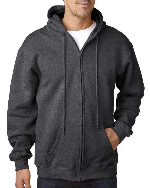 Bayside Adult  9.5oz., 80% cotton/20% polyester Full-Zip Hooded Sweatshirt BA900 Cozy Sweatshirt Design