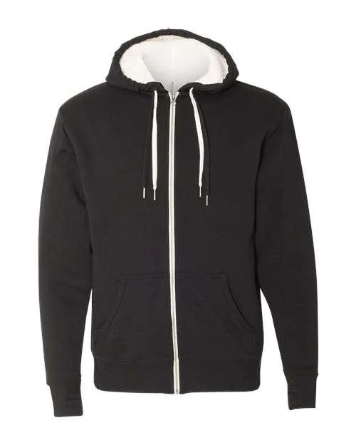 Independent Trading Co. Sherpa-Lined Hooded Sweatshirt EXP90SHZ Women’s Hoodie with Pockets