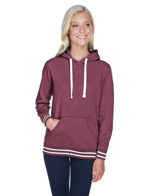 J America Ladies' Relay Hooded Sweatshirt JA8651 Hoodie Sweatshirt Chic