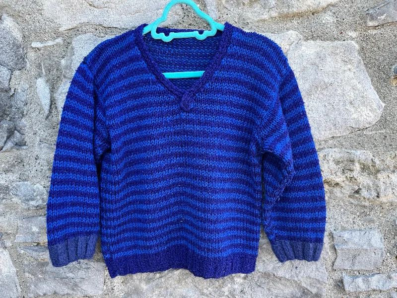 Blue&navy stripy jumper  3-4y (98-104cm) Comfy Pullover Sweater