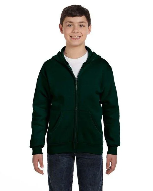 Hanes Youth 7.8 oz. EcoSmart  50/50 Full-Zip Hooded Sweatshirt P480 Hooded Sweatshirt for Women