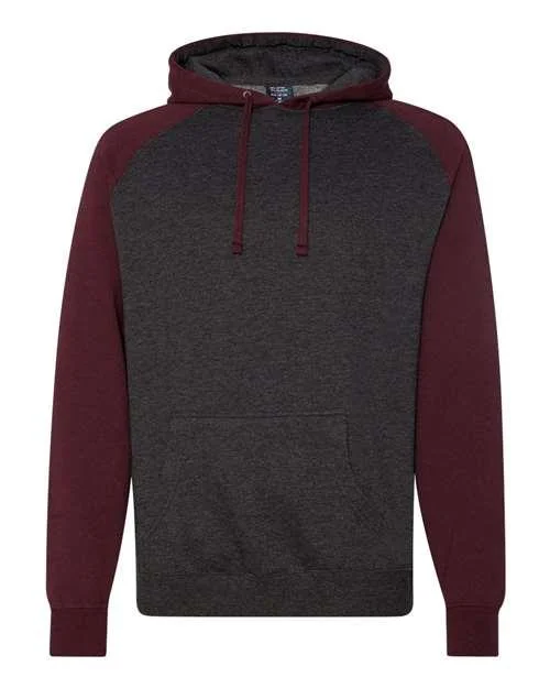 Charcoal Heather/ Burgundy Heather