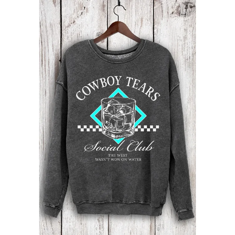 COWBOY TEARS MINERAL | CREWNECK Hoodie Sweatshirt for Fall