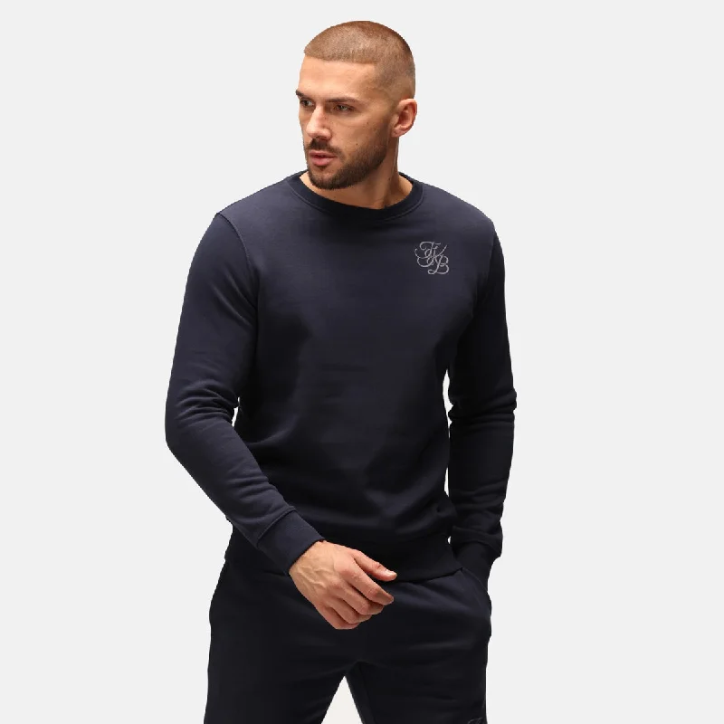 TKB Man Navy Organic Sweatshirt Loose Fit Pullover