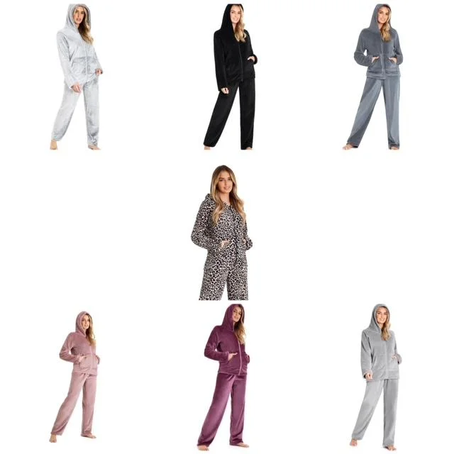 CityComfort Women's Pyjama Sets, Hooded Fleece Pyjamas for Women and Teens Pajama sets under $50