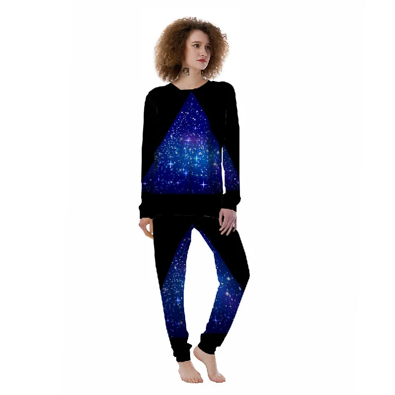 Pyramid Galaxy Print Women's Pajamas Sleeveless pajama sets