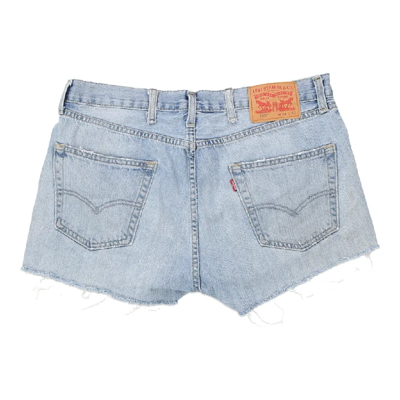 505 Levis Denim Shorts - 35W UK 16 Light Wash Cotton Turtleneck sweaters