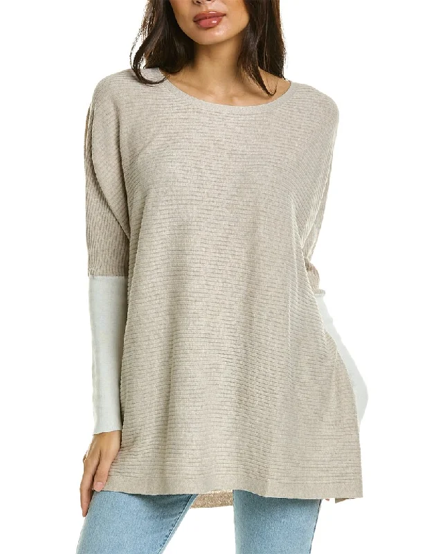 Raffi Cross Rib Linen-Blend Pullover Oversized sweaters