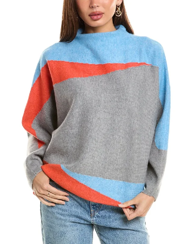 Maronie Mock Neck Dolman Wool-Blend Sweater Cotton sweaters