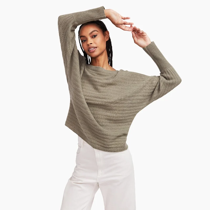 Cashmere Oversized Ribbed Boatneck Sweater Formal sweaters