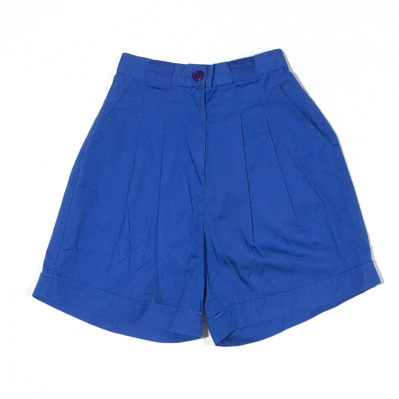 GIRL SCOUTS Pleated Shorts Blue 80s Regular Casual Womens 7-8 Years W22 UV protection sweaters