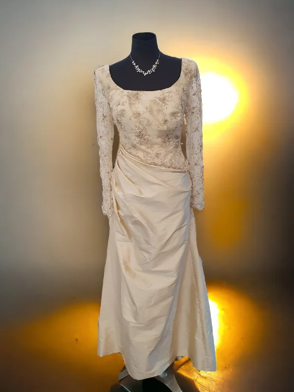 Silk Champagne Gown Full Length Gown