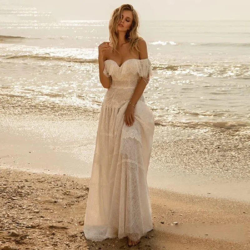 Lace Ruffle Paradise Gown Wedding Gown Set