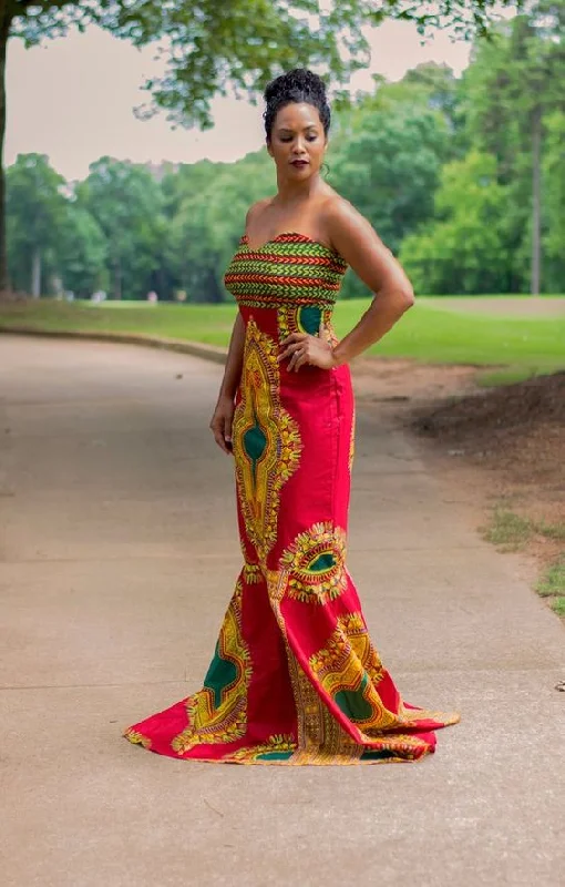 Dashiki Womens Long Dress Best maxi dresses for hourglass body shape