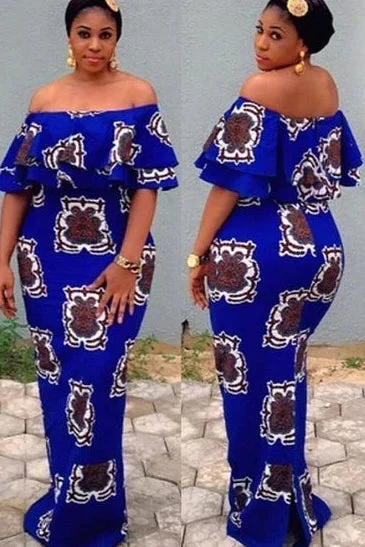 Blue African Clothing for Women. Dashiki Long Dress. Women's Clothing. Maxi. Ankara. Kitenge Urban Outfitters maxi dresses