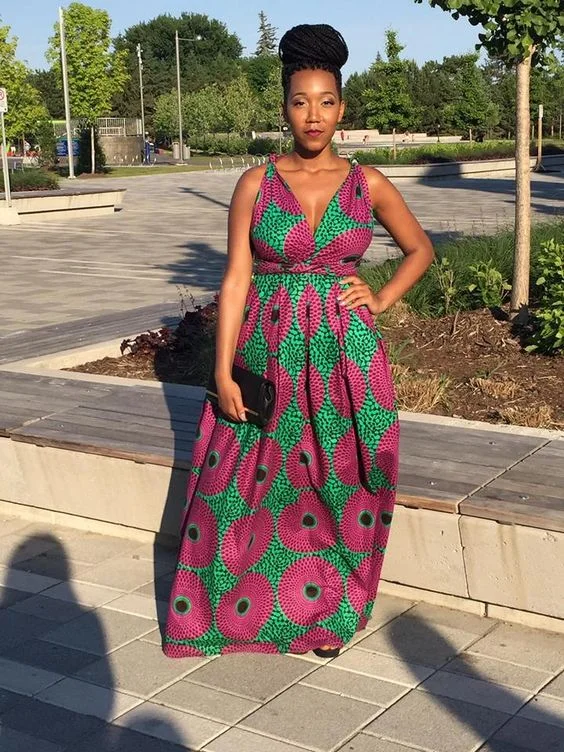 Dashiki Africa Clothing for Women. Dashiki Long Dress. Women's Clothing. Maxi Dress. Ankara. Kitenge Satin maxi dresses