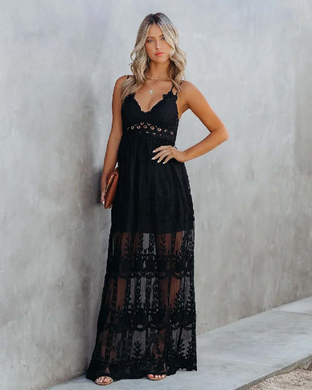 Invite Tranquility Lace Maxi Dress - Black - FINAL SALE H&M maxi dresses