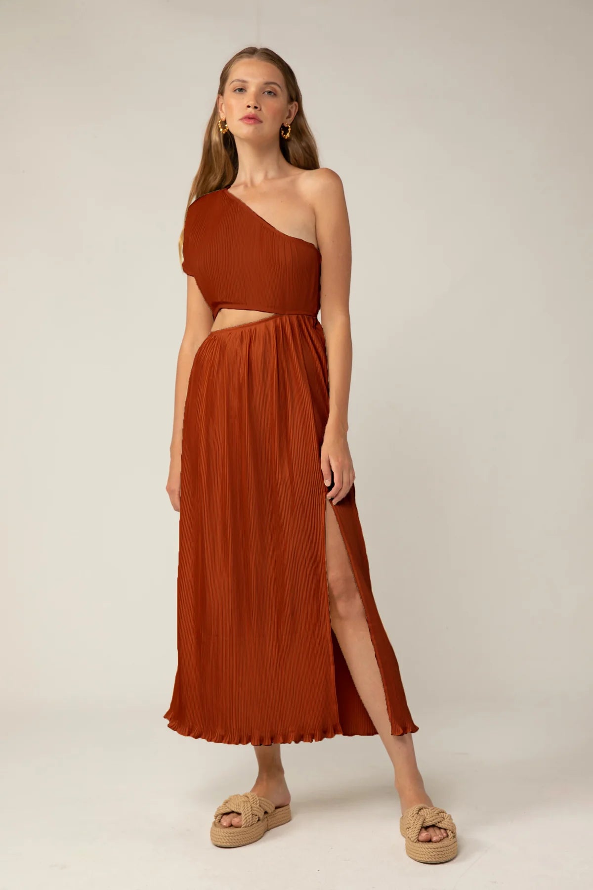 Velma Midi Dress - Rust Denim midi dresses