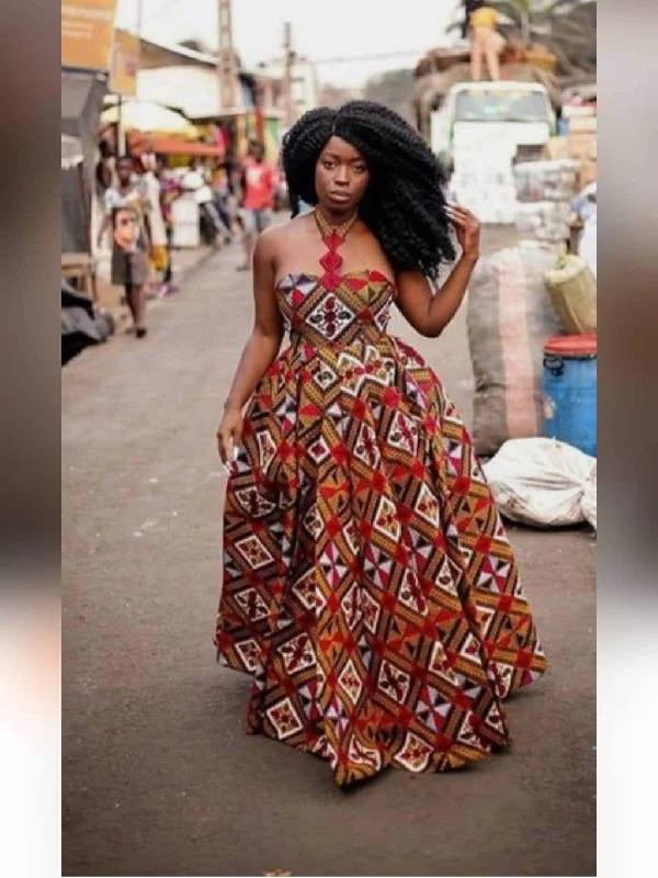 Womens African Clothing| Wedding Guest Attire| Prom Gown| Ankara Maxi Dress| Bridesmaid Outfit| African Wedding Dress| Dashiki Long Gown Women's maxi dresses