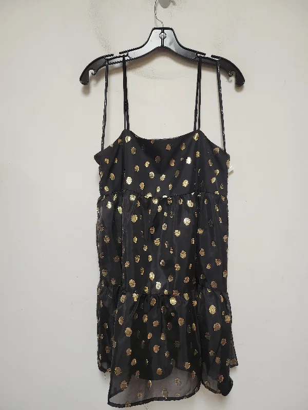 Dress Casual Short By Forever 21 In Black & Gold, Size: S Plaid Mini Skirt