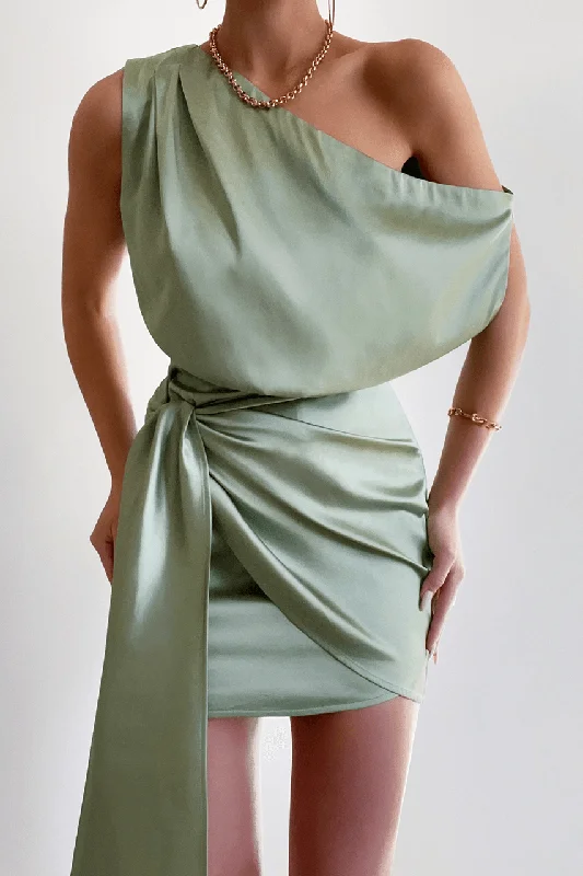 Kharisma Mini Dress - Sage Mini Skirt Trendy