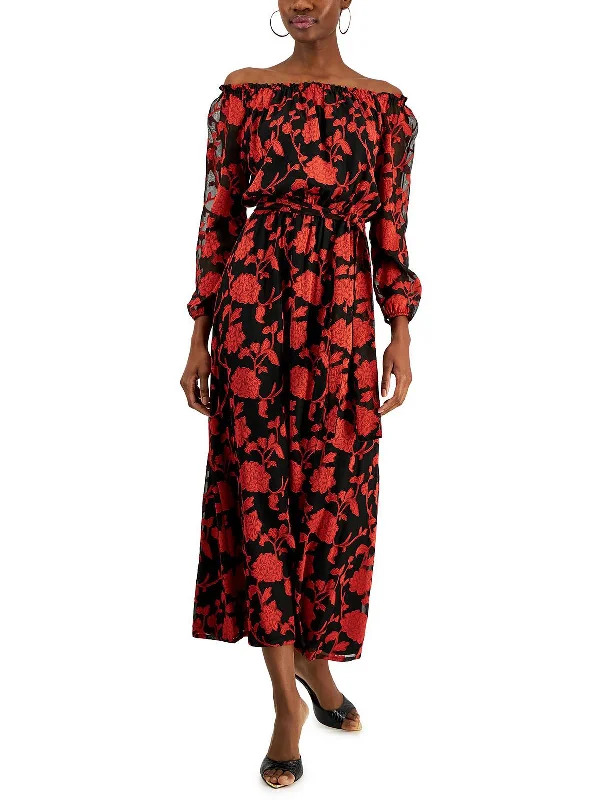 Womens Floral Long Maxi Dress Maxi Skirt Set