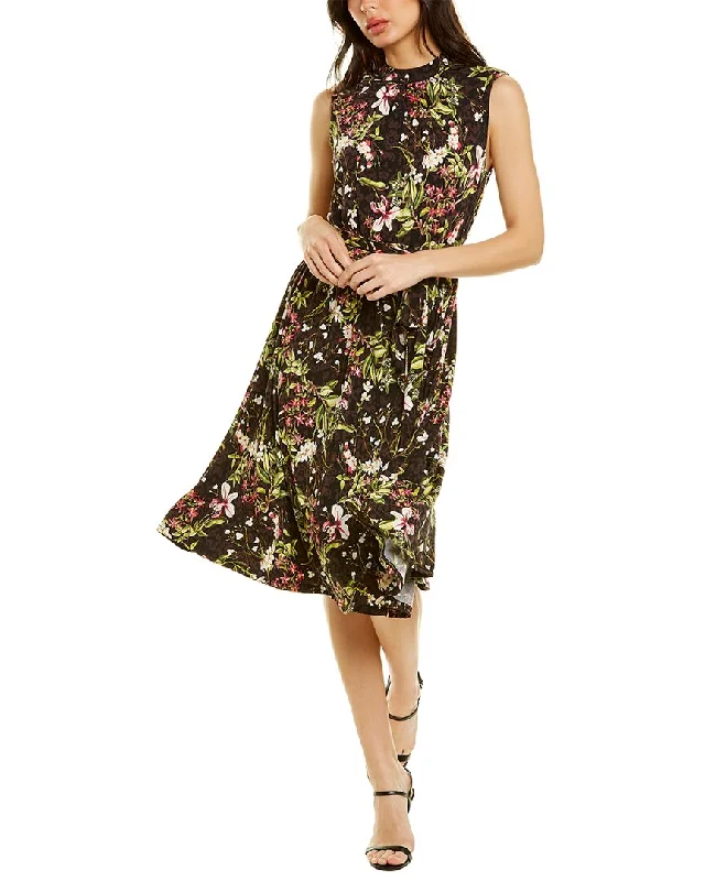 Leota Mindy Shirred Midi Dress Midi Skirt Set