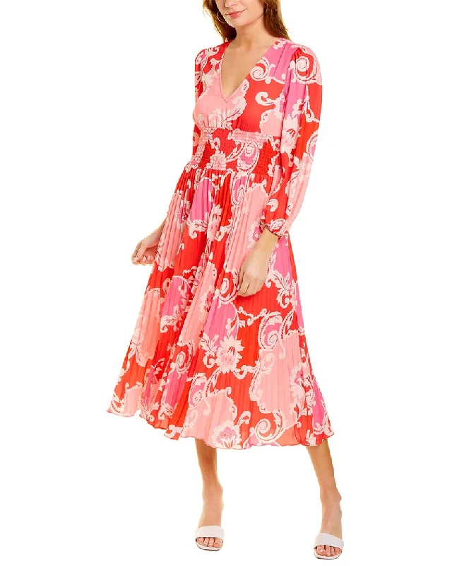 Traffic People Aurora Midi Dress Pleated Floral Midi